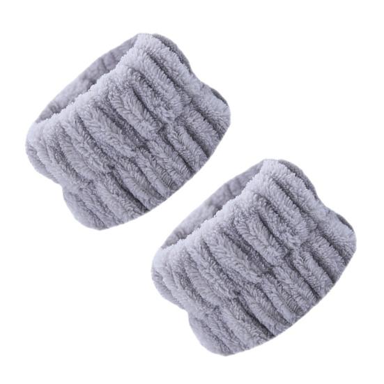 

2Pcs Face Wash Wristbands Super Soft Highly Absorbent Elastic Allergy Free Quick Dry Coral Velvet Makeup Wrist Wraps Washing Face