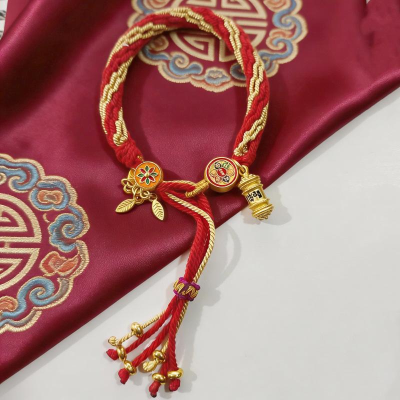 Chinese handgeweven kleurrijke handtouw armband, verborgen wind handtouw decoratief cadeau, Lanyard armband haar