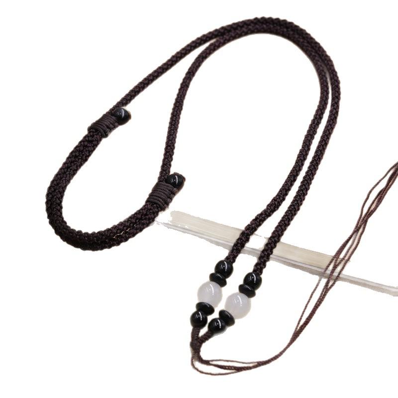 DIY Agate Jade Pendant Lanyard for Men & Women - Necklace Hanging Rope