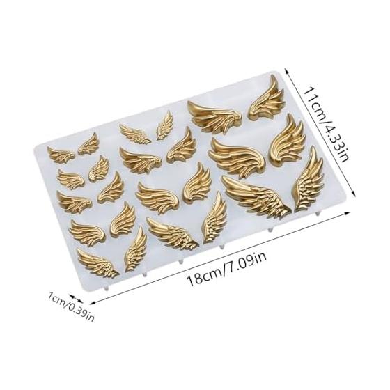 Silicone Mold DIY Crystal Resin Angel Wings Cute Wing Shape Mirror Surface Silicone Mold Epoxy Resin Handmade UV Resin Mold DIY Handmade Silicone
