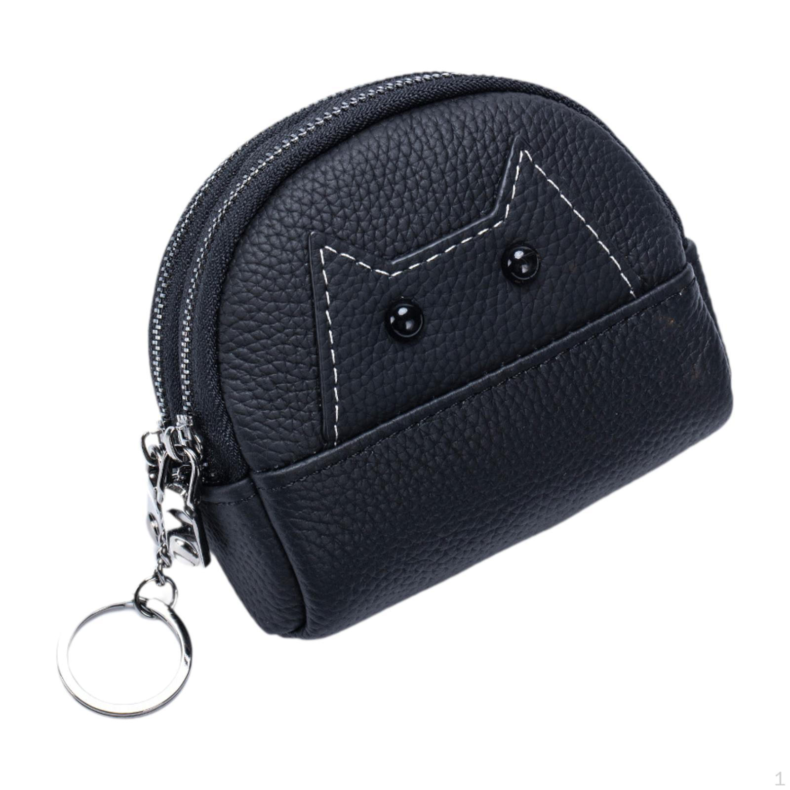 

Кошелек-органайзер для монет, держатель для мелочи, маленький кошелек из искусственной кожи для карт и денег чёрный