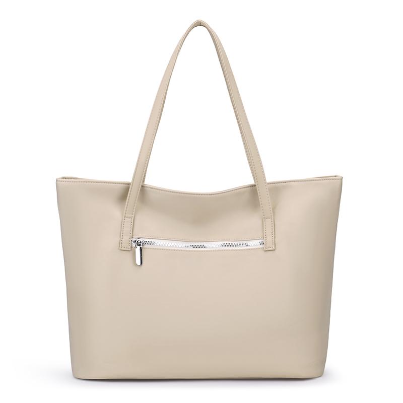 Women's Large Capacity Tote Bag Solid Color Shoulder Bag
