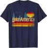 Lake America Vintage Sunset Men Women T-Shirt