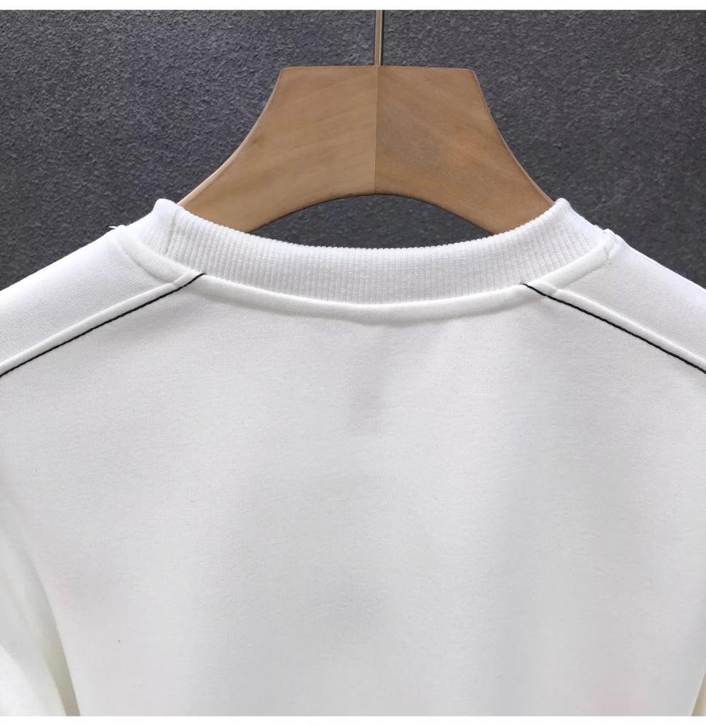 Pánské těžké mikiny s kulatým výstřihem, Trendy jarní/podzimní topy s dlouhým rukávem