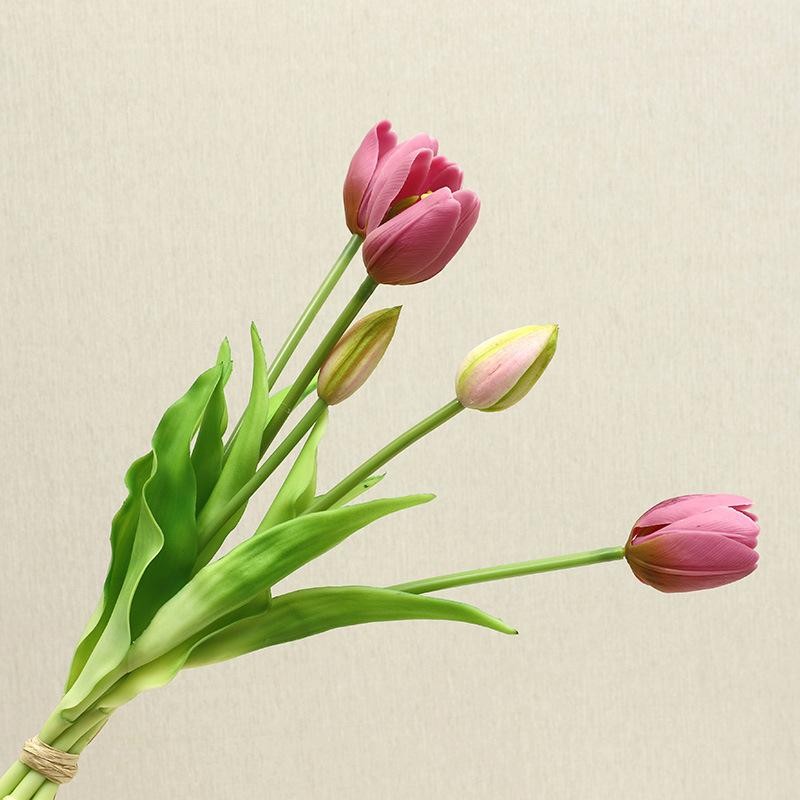 

Имитация букета тюльпанов Искусственные цветы с увлажняющим эффектом 5 искусственных цветков тюльпана