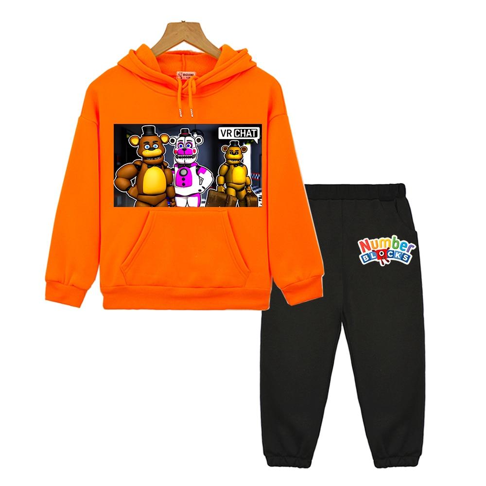 Bär Kaninchen Spiel Kawaii Kapuzen-Sets Fleece-Sweatshirt Jungen Mädchen Herbst Anime Hoodie Jacke Pullover FNAF Kinder Boutique Kleidung
