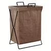 Foldable Fabric Laundry Hamper with Iron Frame