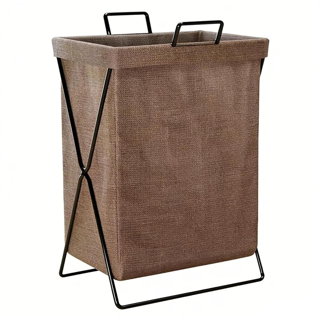 Foldable Fabric Laundry Hamper with Iron Frame