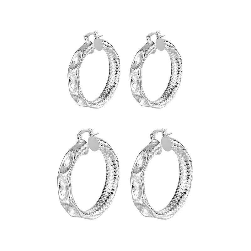 European & American Retro Large Hoop Earrings - Light Luxury, Gold & Silver Versatile Design, Statement Ear Ornaments