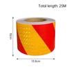 25m Black Yellow Reflective Tape Sticker Self-adhesive Car Safety Warning Reflective Film Truck Tape Road Marking Tape