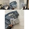 Simple Solid Color Silver Bow And Lace Decoration Women Casual Shoulder Bag For Daily Use