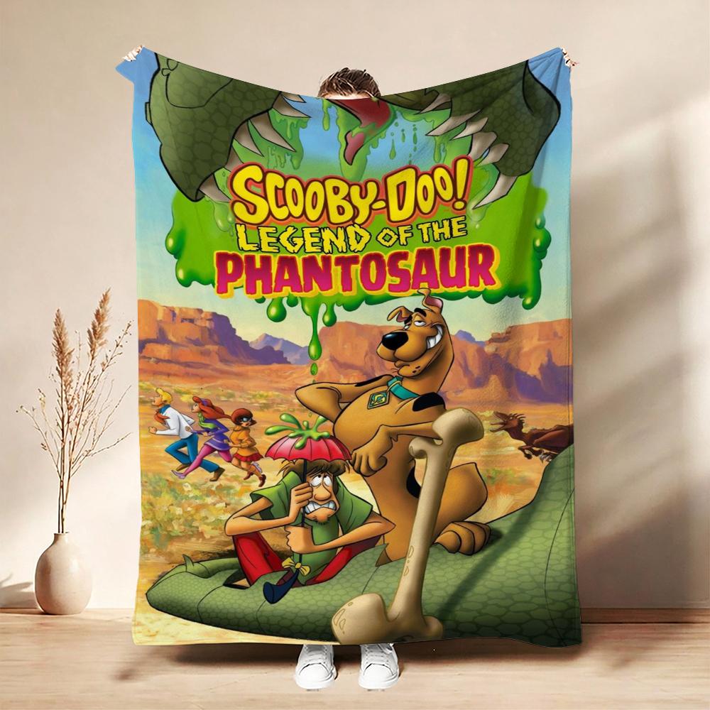 Scoobydoo Mystery Machine Anime Cartoon Flannel Blanket Comfortable Skinfriendly Throw Blanket For Bedroom Bed Sofa Home Decor Christmas Gift