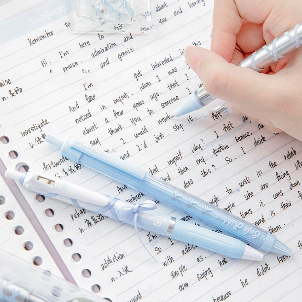 4pcs/set Press Black Ink Press Gel Pen Ballet Strap 0.38mm/0.5mm Gel Pens Set  Office Supply