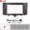 Car Radio Frame For Mercedes Benz Smart Fortwo 2 2010-2015 451 9 Inch 2DIN Stereo Panel 16PIN Harness Wire Connector Power Cable