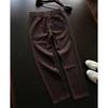 Mens Thick Straight Leg Casual Pants Winter Wool Lyocell Blend Stretch Relaxed Fit