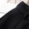 Pants for Women Plus Size Thickened Stretchy Elastic High Waist Long Trousers Solid Colour Fleece Casual Wide Leg Pants