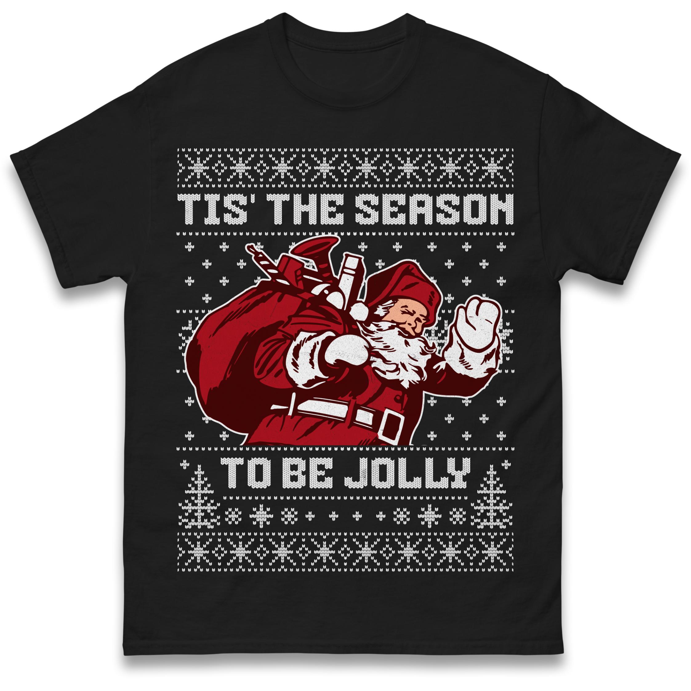 

Tis The Season To Be Jolly Christmas T-Shirt Tshirt Mens Womens Tops Unisex Tees 100% Cotton XL