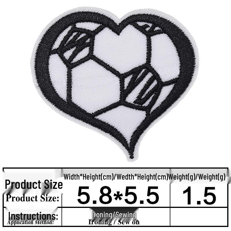 Cartoon Fußball-Weltmeisterschaft Bügelbild-Set - Abzeichen & Emblem Aufkleber