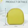 New PU Leather Women Short Wallet Solid Color Large Capacity Coin Purse Zipper Design Card Bag Holder Women Men
