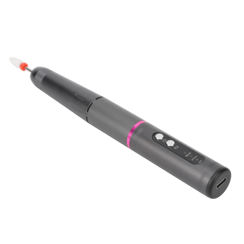 Electric Nail Drill Kit Portable Nail File Manicure Pedicure Tool USB Manicure Pen with Nail Drill Bits Sanding Bands