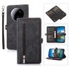 For Xiaomi 15 Ultra Case Zipper Pocket 9 Card Slots PU Leather Phone Cover with Wrist Strap