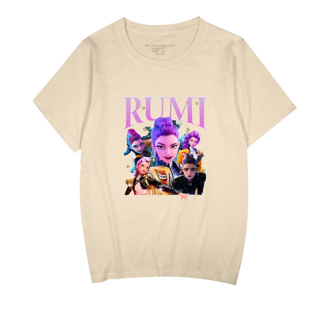 KPop Demon Hunters Tshirt Hip Hop Men Women Anime Print Top Tees Harajuku Tshirts Fashion Summer T-shirt