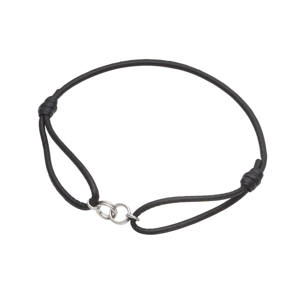 Vendome Aoyama Official Bracelet Silver 925 Double Circle Cord ASVB2310MSD2 Black [Web Exclusive]