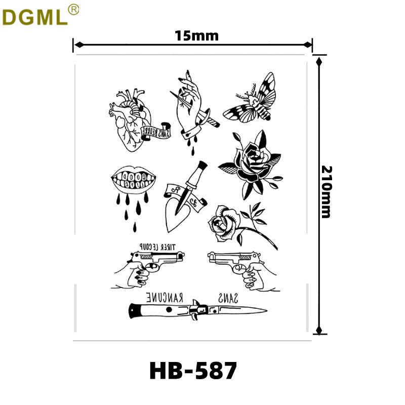 Kirin Lion Fox Totem Flower Tattoo Sticker – Waterproof & Customizable Realistic Design