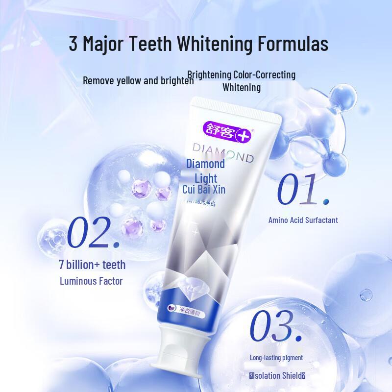 Saky Diamond Light Whitening & Anti-Cavity Toothpaste Set