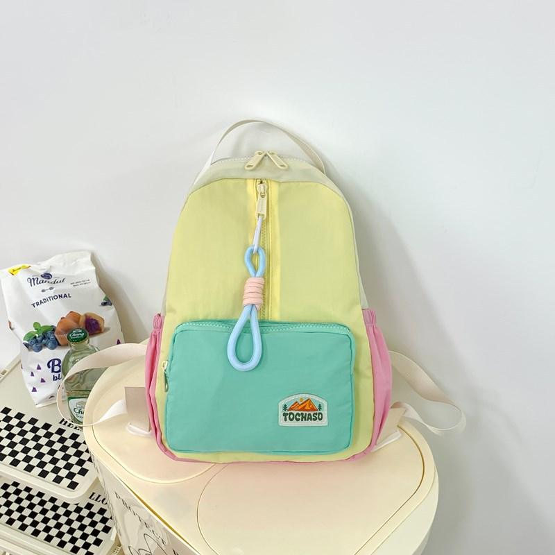 School bag ins cute and lightweight children's travel backpack high value ice cream color matching soft girl travel backpack