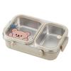 WORTHBUY 1000Ml 304 Stainless Steel Divided Bento Lunch Box ,Portable Large Capacity Leak-proof Food Container For Students