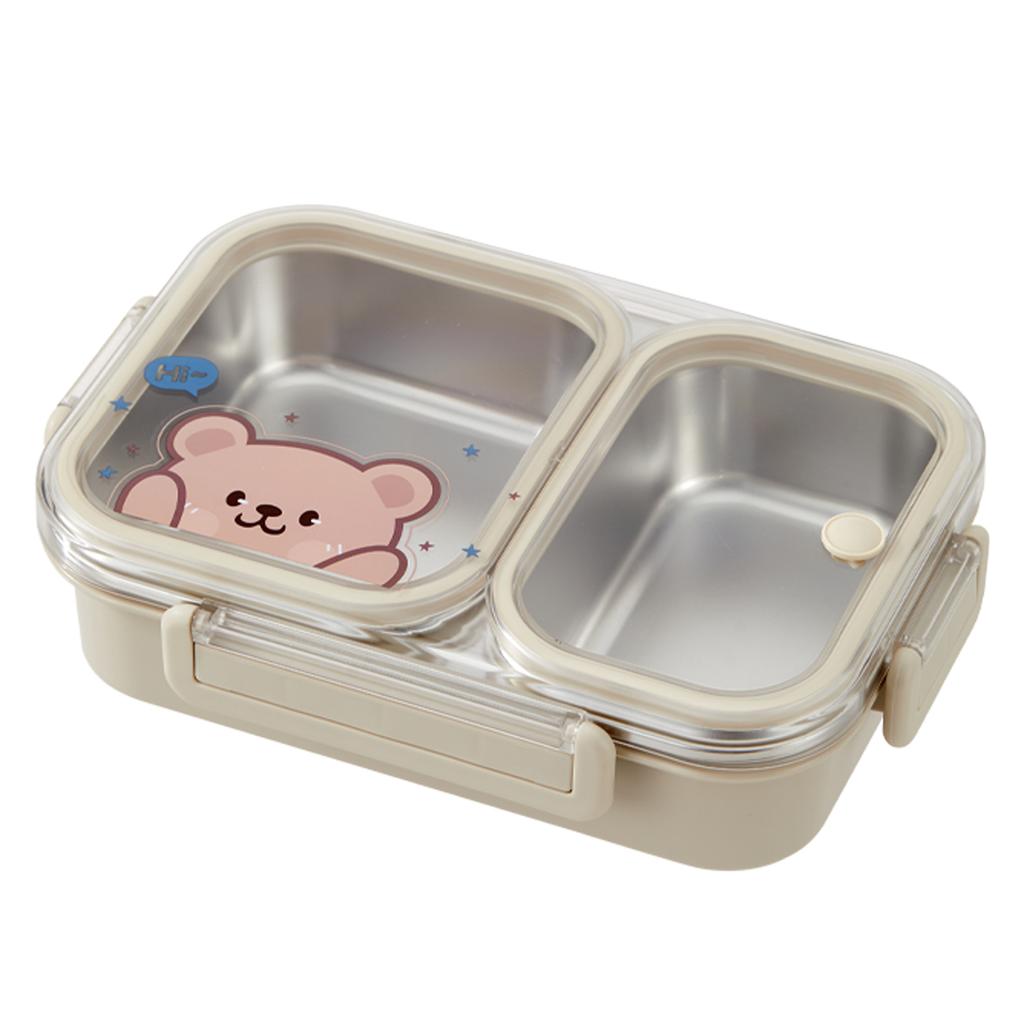WORTHBUY 1000Ml 304 Stainless Steel Divided Bento Lunch Box ,Portable Large Capacity Leak-proof Food Container For Students