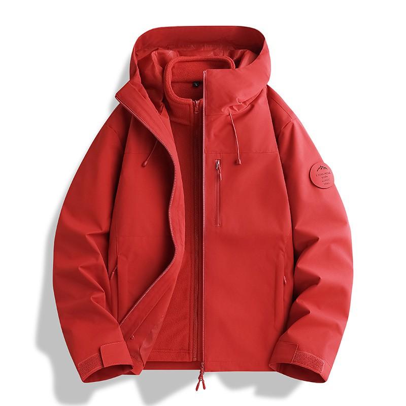 3-in-1 Fleece Lined Waterproof Windproof Jacket Outdoor Hiking Camping Skiing