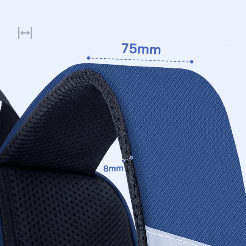 Ergonomic Oxford Backpack Large Capacity School Bag for Teen Boys Durable Bookbag Color Blocking Design