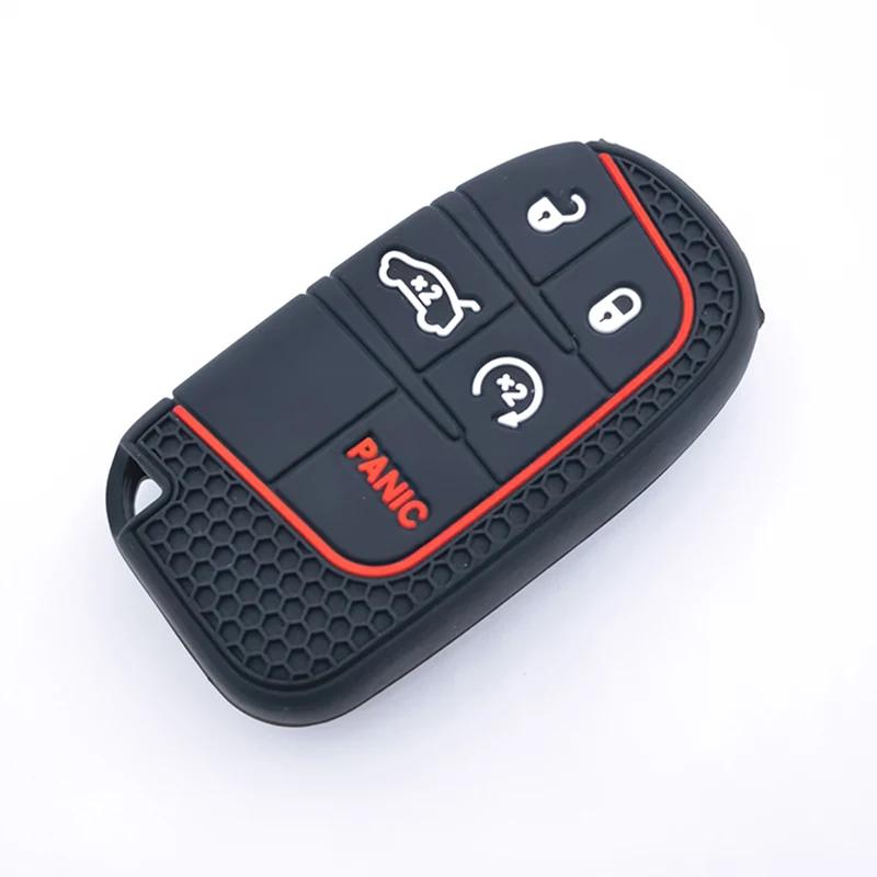 

Silicone Car Remote Key Cover Case For Jeep Renegade Compass Grand Cherokee For Chrysler 300C Wrangler Dodge Accessaries Shell