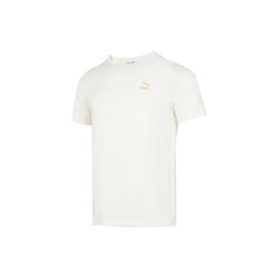 Puma T Shirts Unisex White Crew Neck Moderate Straight Fit 682344-65