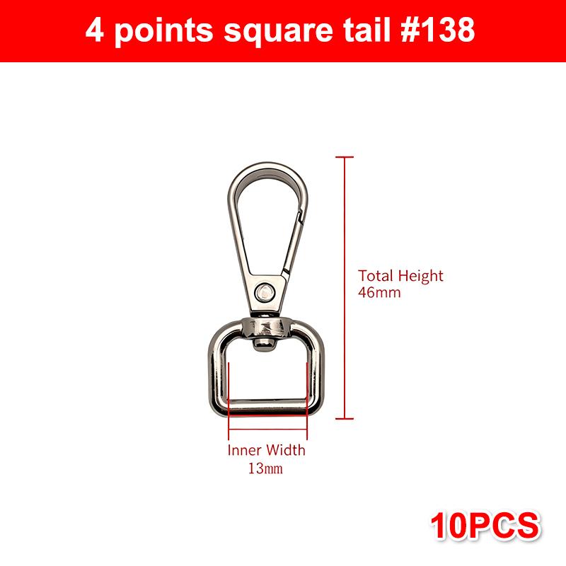 10Pcs Zinc Alloy Swivel Snap Hooks With Heavy Duty Rust Proof Structure For Diy Bag Making Keychain Lanyard Crafting Projects