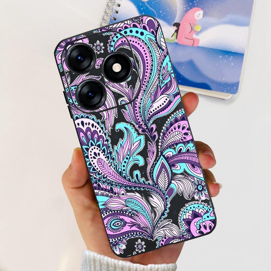 Phone Case For Tecno Spark 10 10C 2023 Fashion Flower Cat Butterfly Soft Silicone TPU Cases For Tecno Spark10 Spark10c KI5q KI5k