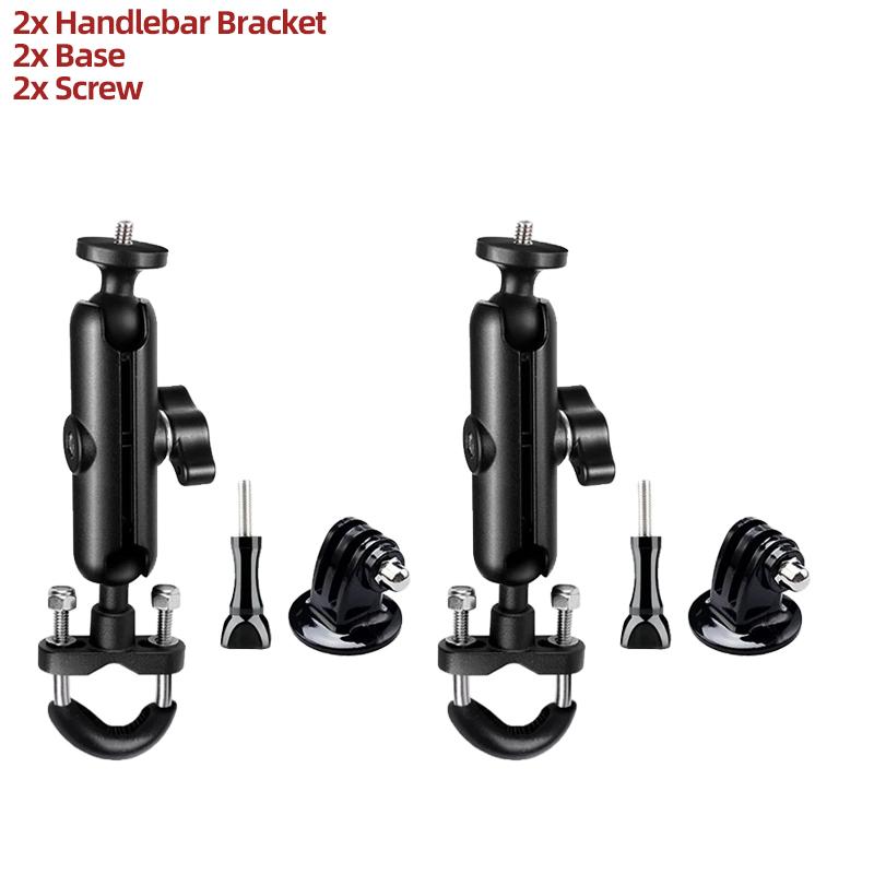 Motorcycle Handlebar Mount Mirror Holder Bicycle Mount For GoPro 13 12 11 10 9 Insta360 SJCAM DJI Osmo Action Camera Accessories
