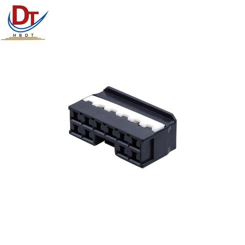 10-Pin Automotive Wiring Harness Connector with Black Plastic Sheath