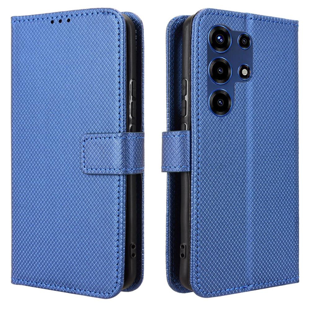For Itel Super 26 Ultra Leather Wallet Case with Strap Diamond Texture Phone Cover