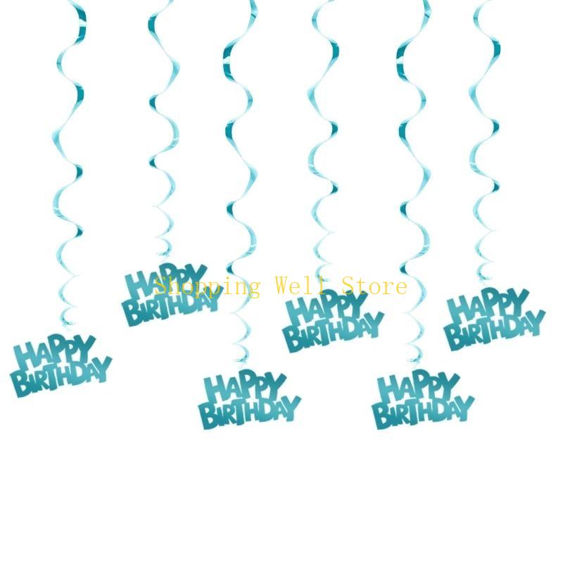 KX4B Birthday Celebration Spirals Hanging Decoration For Indoor And Outdoors Parties