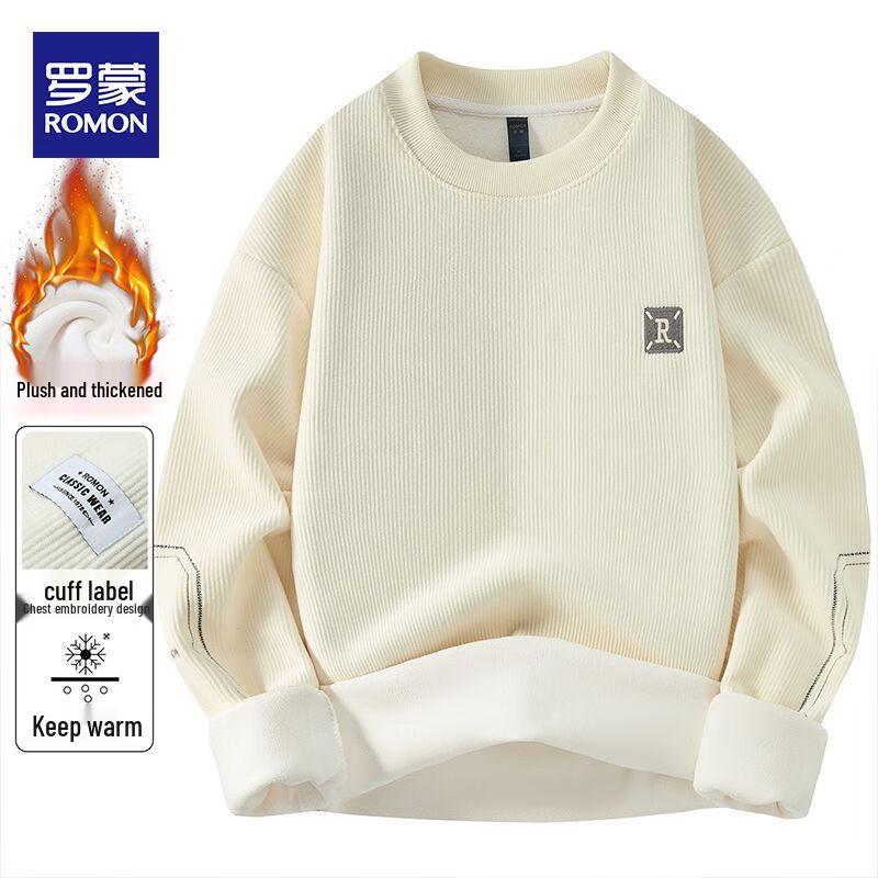 

Lomon Men s Embroidered Fleece Pullover Sweatshirt 4XL