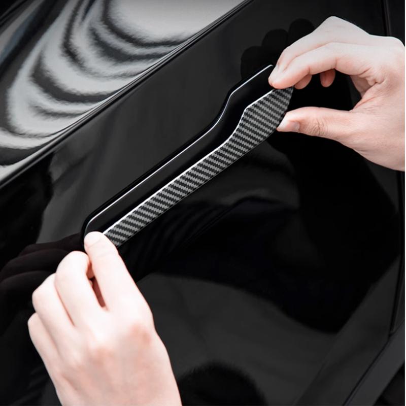 Auto Für Tesla Neues Model 3/Model Y Türgriff Klebt Kratzfest Kohlefaser Zubehör