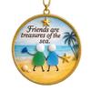 Sea Glass Art Friendship Ornament Handmade Sea Glass Christmas Tree Ornament TRUE Friends Are