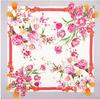 Luxury Brand Twill Silk Scarf Women Shawls Wrap Flowers Printed Square Scarves Echarpes Foulard Female Bandanas