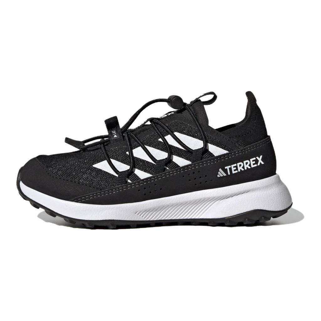 New Adidas Terre Slip Resistant Shock Absorbers Low Top Kids' Outdoor Shoes Black White Kids' HQ5826