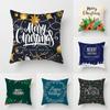 Merry Christmas Printed Pillowcase Christmas Style Cushion Cover Home Sofa Decor Throw Pillowcase