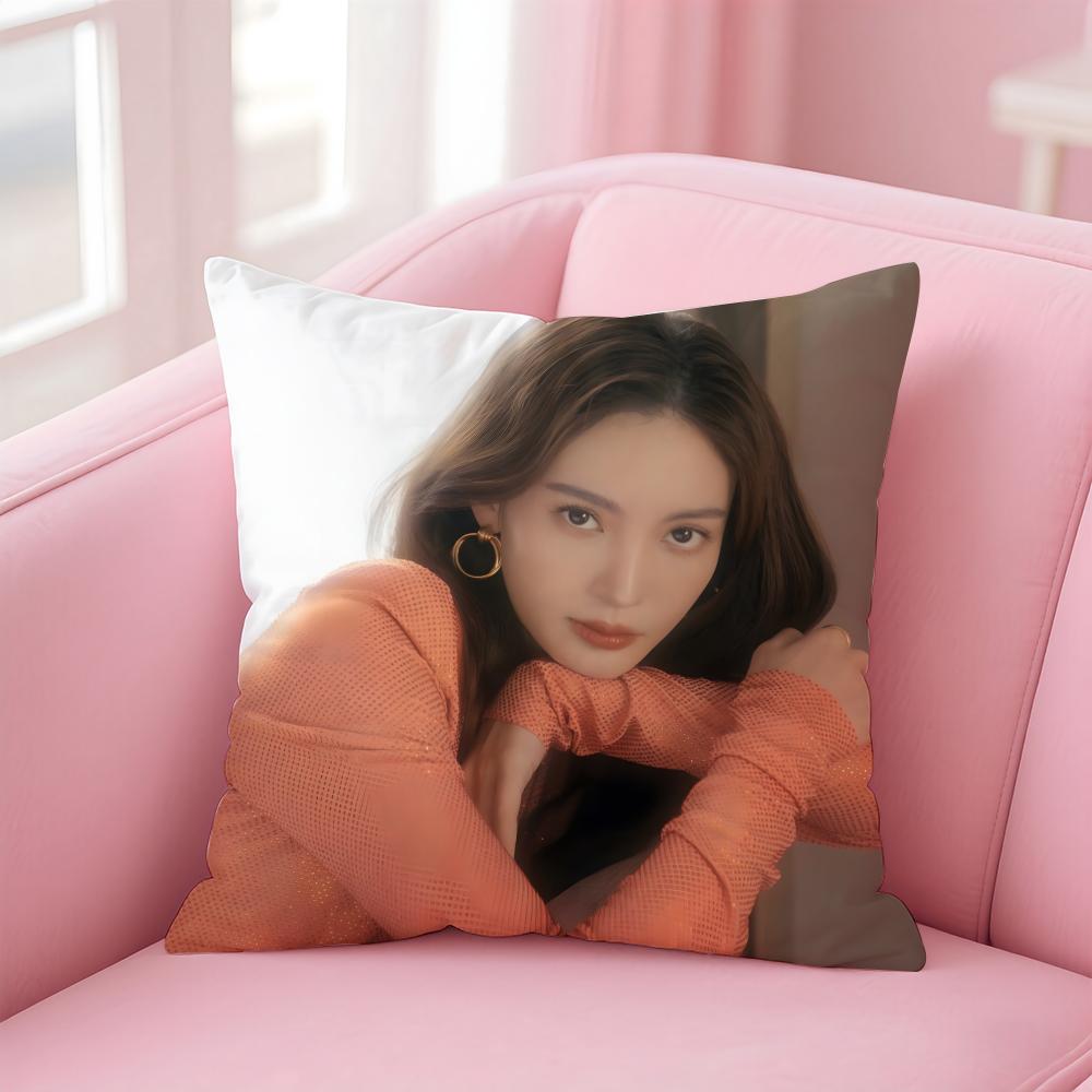 Popular Fashion Elegant Chinese Actress JJin Chen Cushion Cover Pillow Case Soft Friendly Fabric  Concealed Zipper