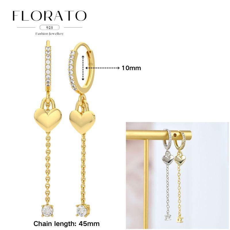 

925 Silver Long Chain Tassel Drop Earring for Women Crystal Zircon Star Perforation Earring Fine Jewelry Gift Pendant серый